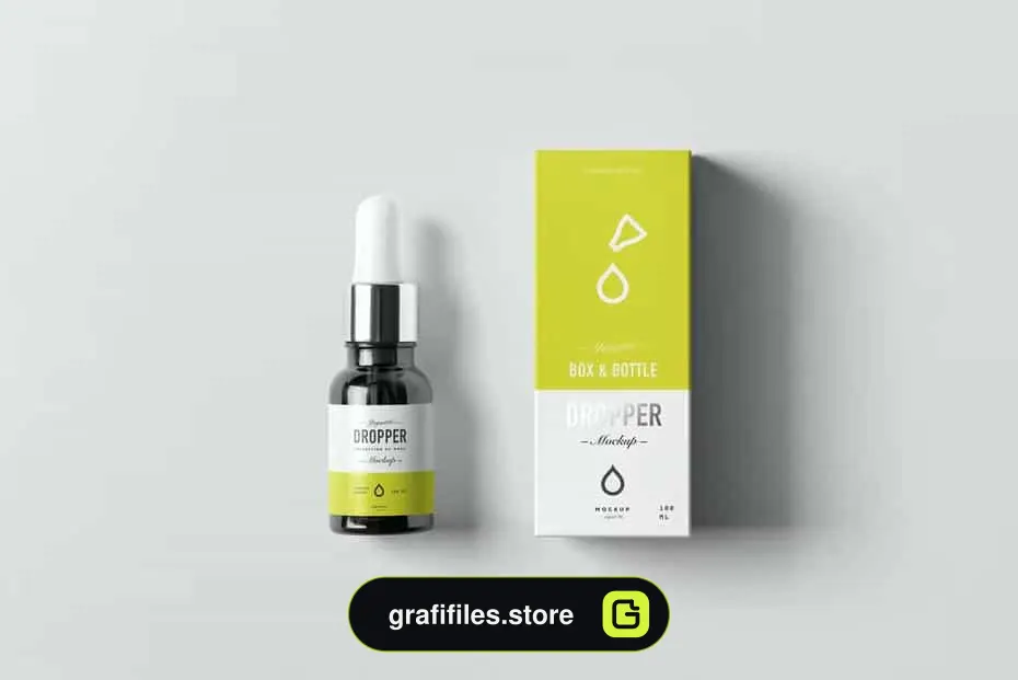 موکاپ قطره چکان Dropper Bottle Mock-Up