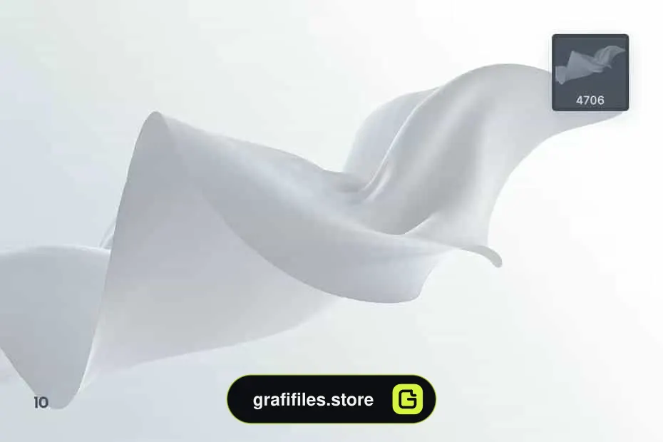 براش پارچه فتوشاپ Elegant Wavy Cloth Photoshop Brushes - 19