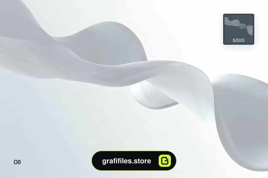 براش پارچه فتوشاپ Elegant Wavy Cloth Photoshop Brushes - 15
