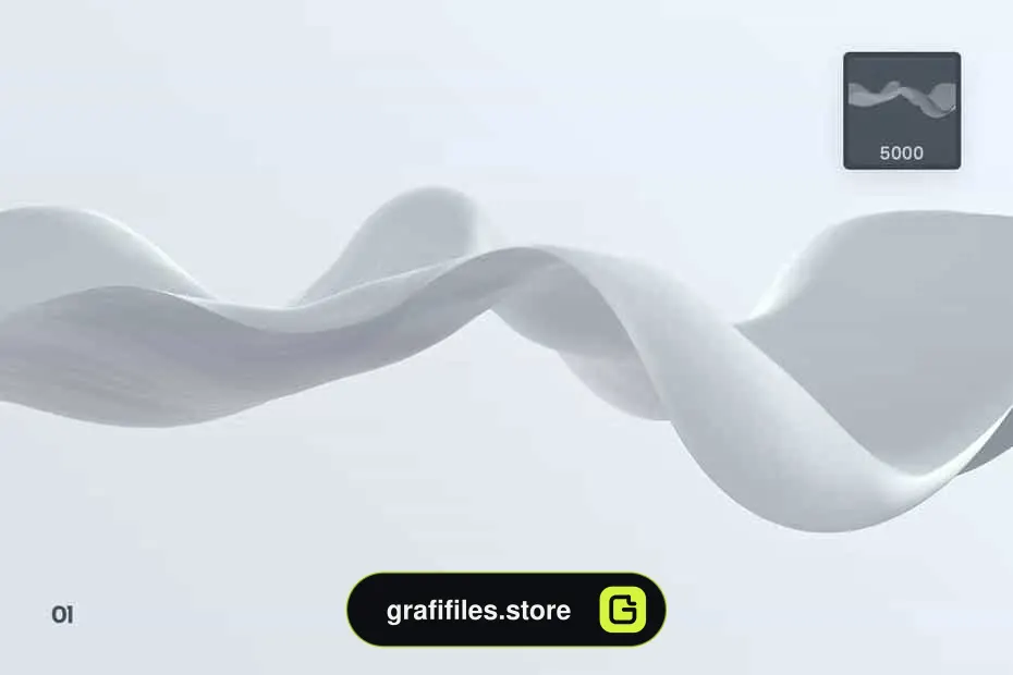 براش پارچه فتوشاپ Elegant Wavy Cloth Photoshop Brushes - 1