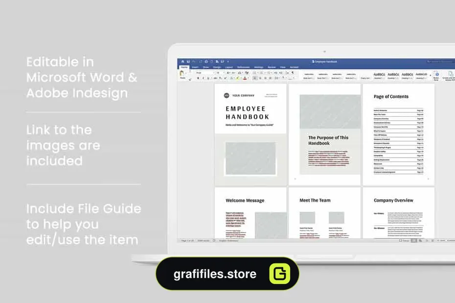 دانلود قالب آماده ورد کتاب راهنمای کارمندان Employee Handbook | MS Word & Indesign - 15 قالب آماده ورد کتاب راهنمای کارمندان - 14