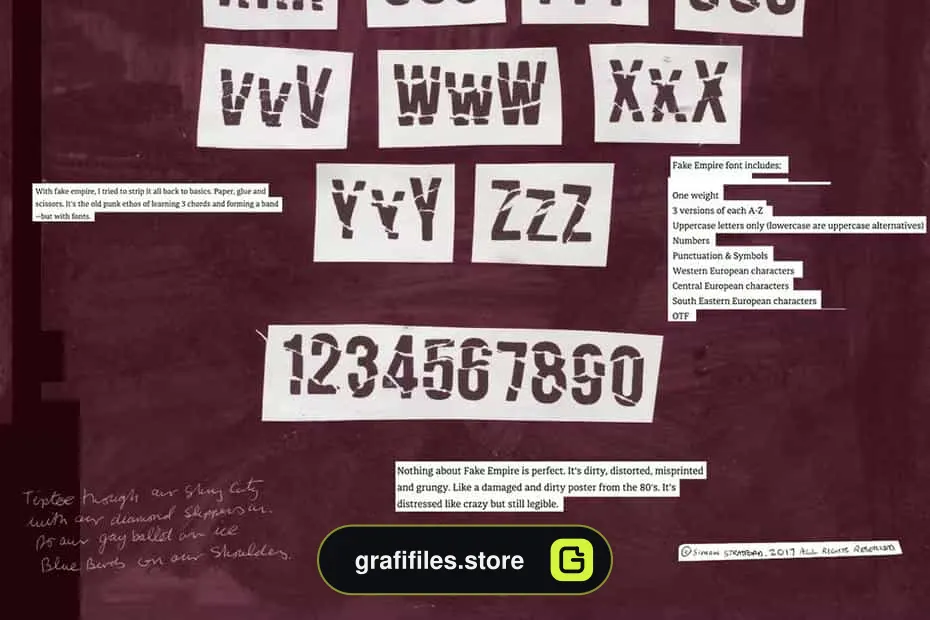 فونت انگلیسی Fake Empire Font