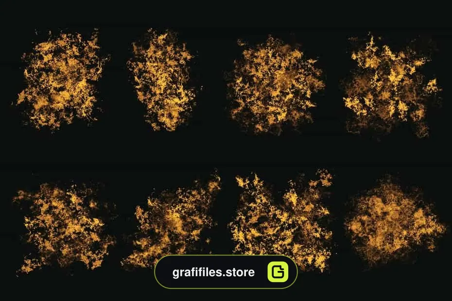 افکت آتش روی عکس و تصاویر Fire Overlays