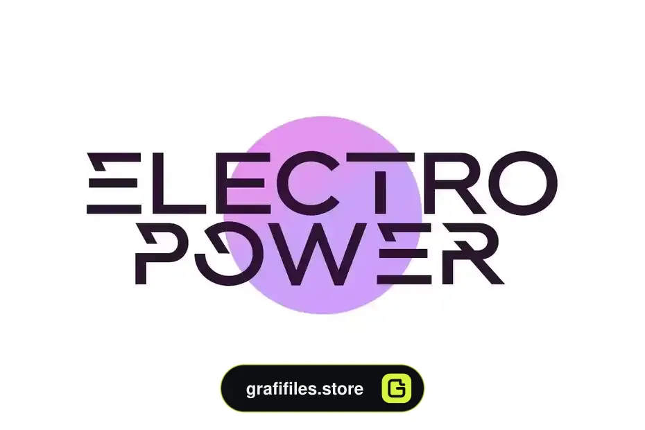 فونت انگلیسی Fireside - Sharp Logo Font - 1