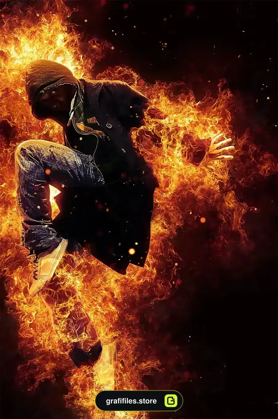 دانلود اکشن فتوشاپ ایجاد افکت شعله آتش بر روی عکس Flames Photoshop Action - 10 اکشن فتوشاپ ایجاد افکت شعله آتش بر روی عکس - 9