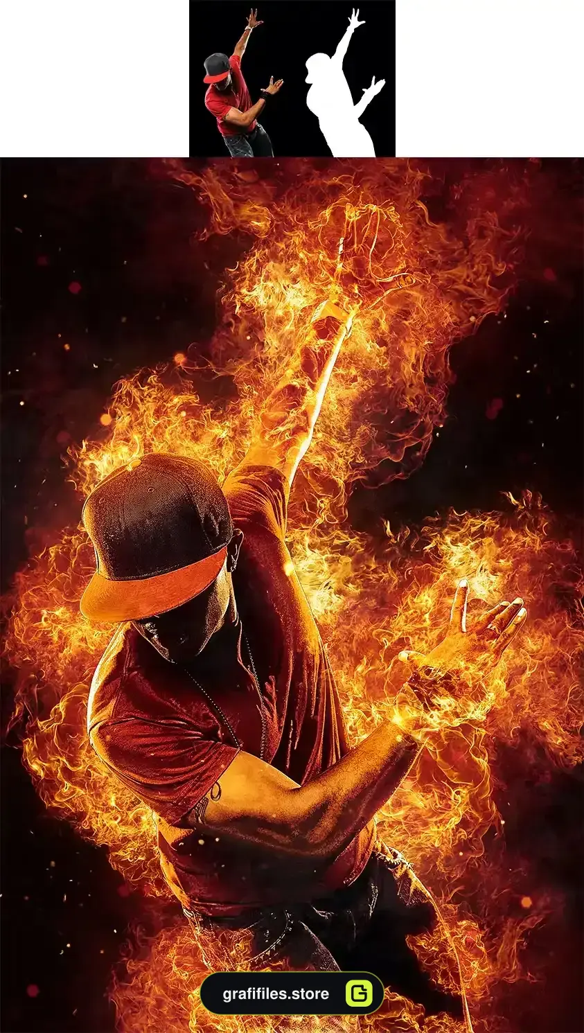 دانلود اکشن فتوشاپ ایجاد افکت شعله آتش بر روی عکس Flames Photoshop Action - 20 اکشن فتوشاپ ایجاد افکت شعله آتش بر روی عکس - 19
