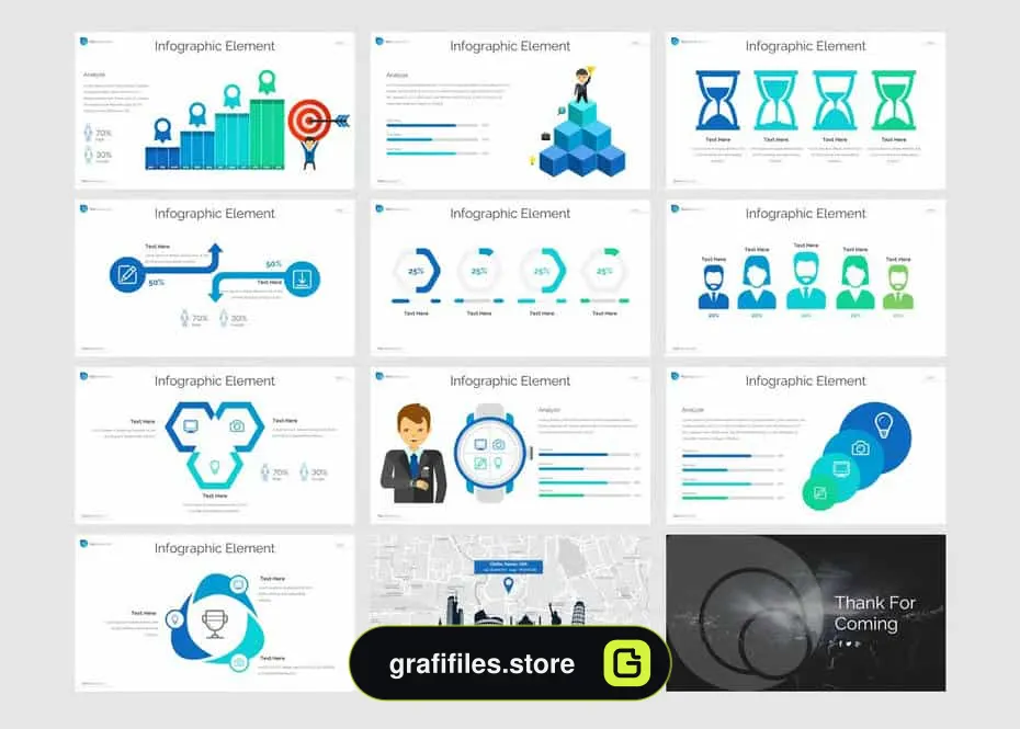قالب پاورپوینت FLAT - POWERPOINT TEMPLATE