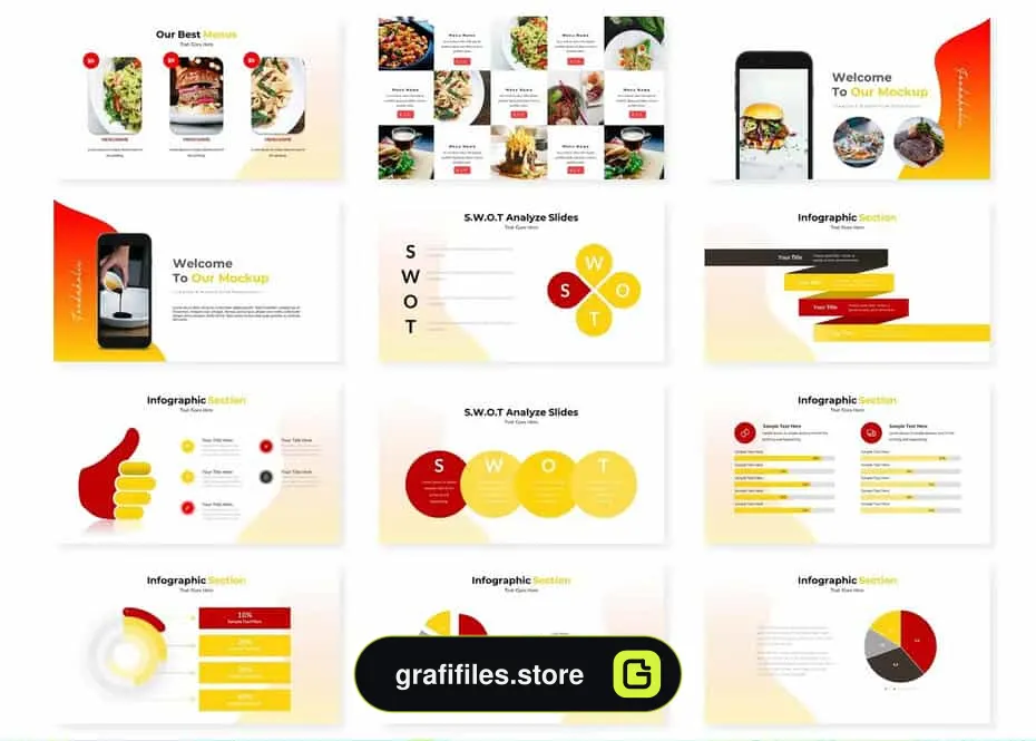 دانلود قالب پاورپوینت و گوگل اسلاید Foodaholic - Google Slides Template - 5 قالب پاورپوینت و گوگل اسلاید Foodaholic - 4