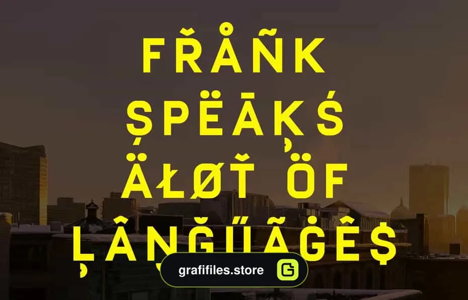 فونت انگلیسی Frank