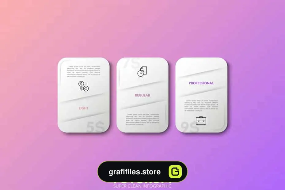 طرح لایه باز اینفوگرافی Futurum Infographic White