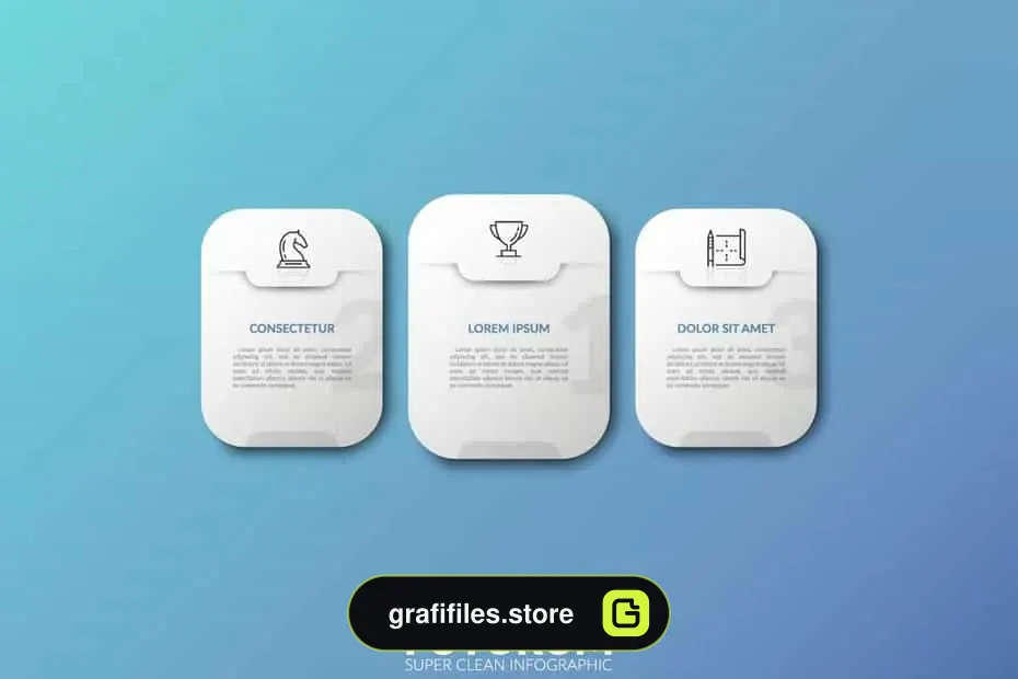 طرح لایه باز اینفوگرافی Futurum Infographic White