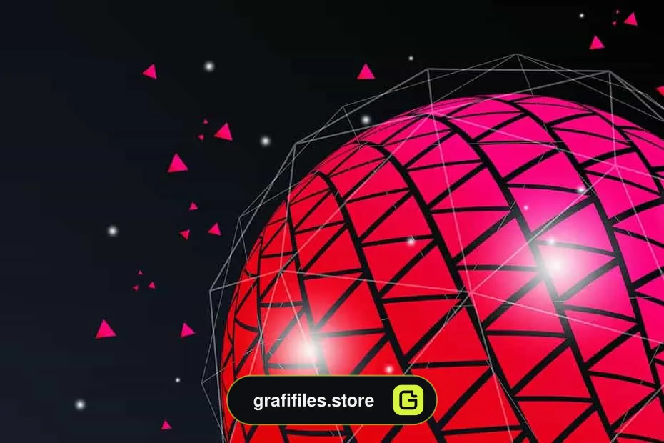 بک گراند توپ هندسی Geometric Ball Backgrounds
