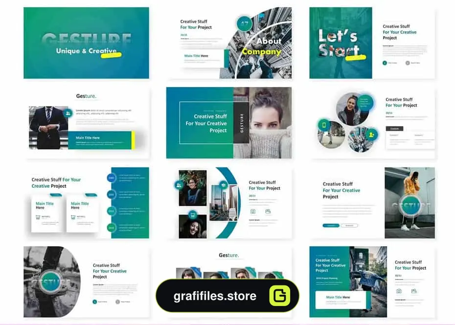 قالب پاورپوینت Gesture - Powerpoint Template