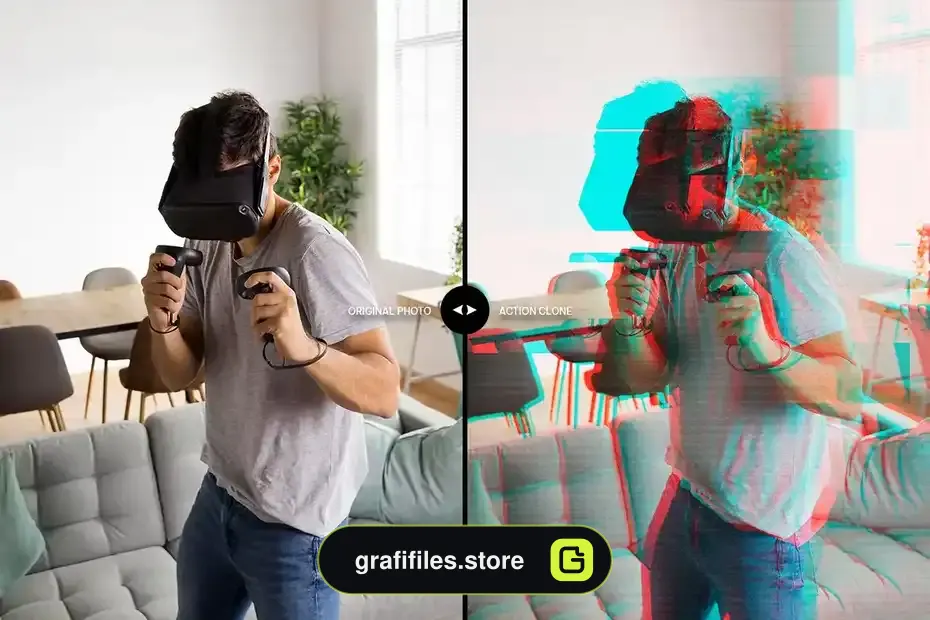 دانلود اکشن فتوشاپ افکت گلیچ Glitch Distortion Photoshop Action - 4 اکشن فتوشاپ افکت گلیچ Glitch Distortion Photoshop Action - 3