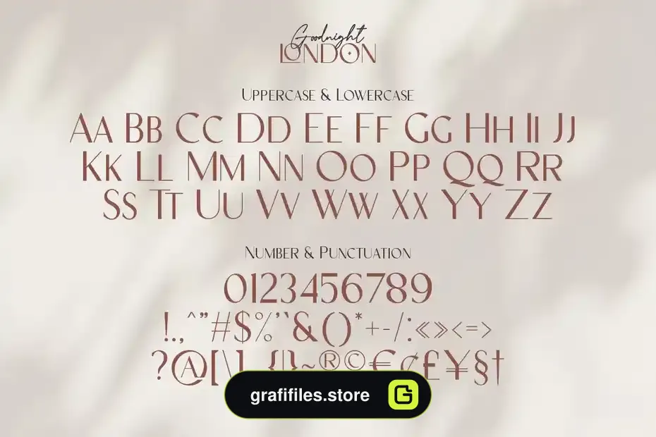 فونت انگلیسی Goodnight London - Font Duo - 15