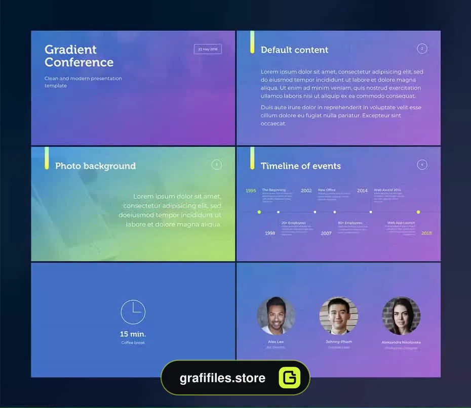 قالب پاورپوینت Gradient PowerPoint Template