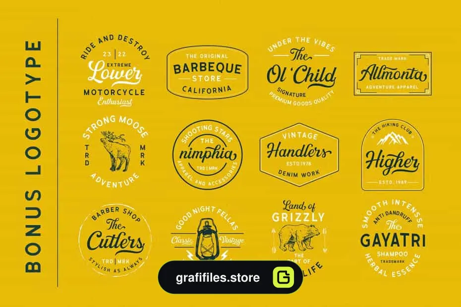 فونت انگلیسی Greatly Font Duo + Logo Templates