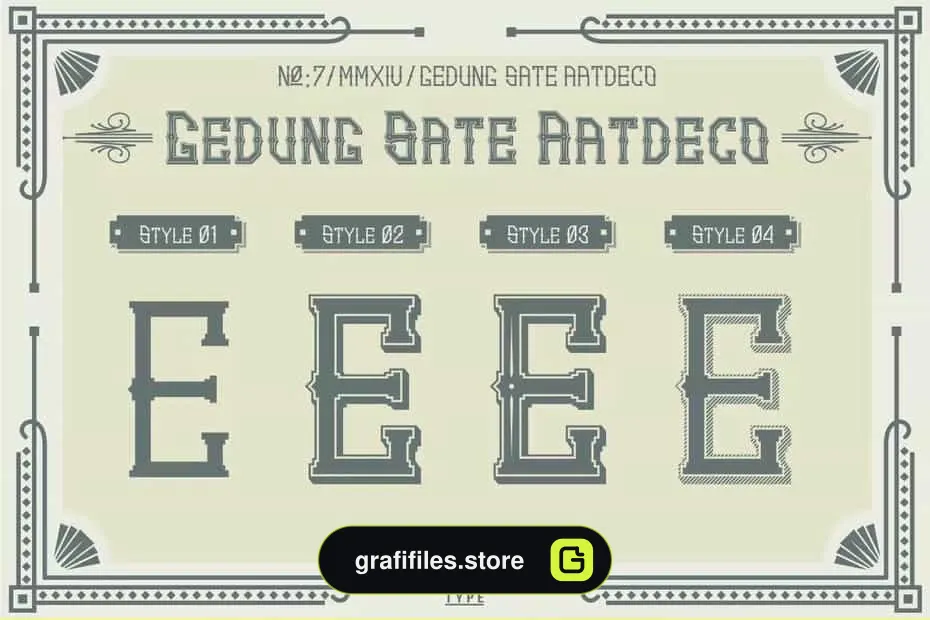 فونت انگلیسی GS.ArtDeco Family Font - 4