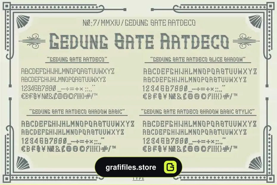 فونت انگلیسی GS.ArtDeco Family Font - 6