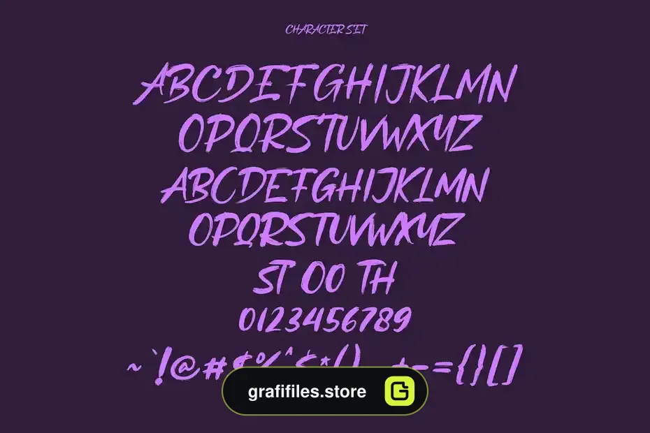 فونت انگلیسی Hartshorn Brush Font - 7