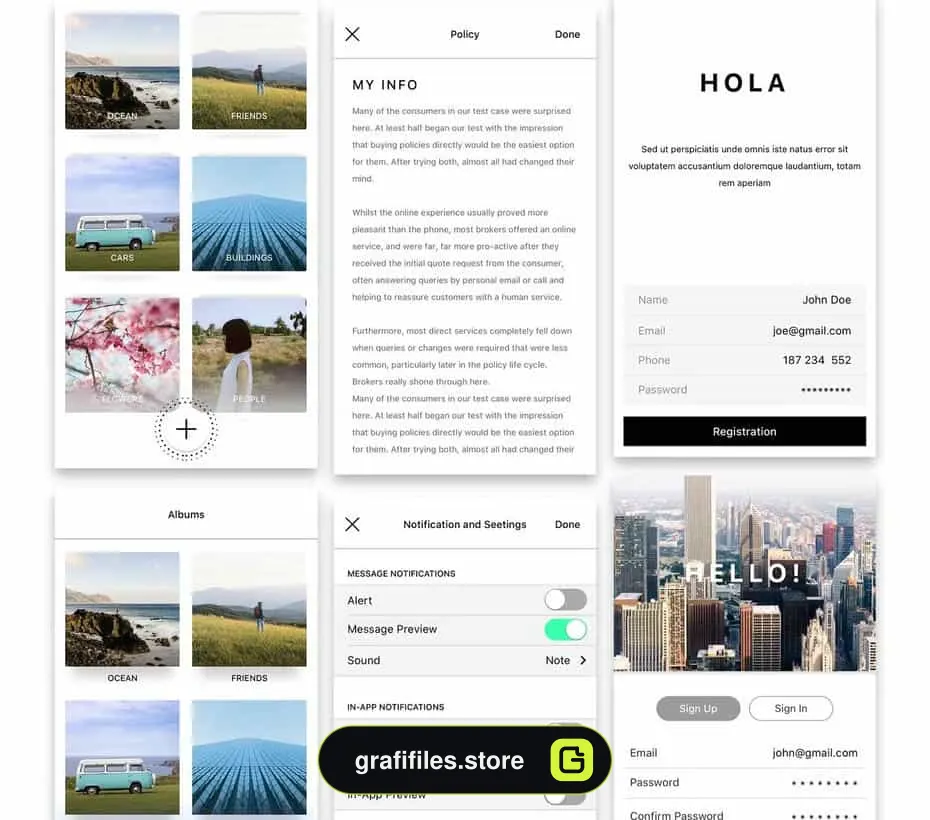 رابط کاربری Hello UI Kit Mod. 2