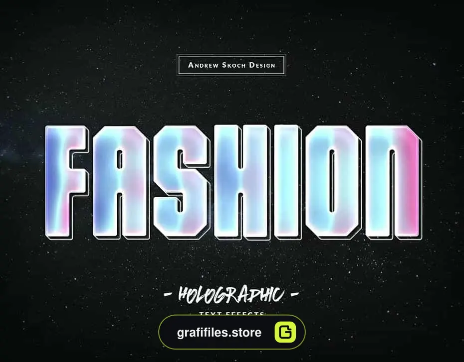 افکت متن هولوکروم Holochrome Text Effects