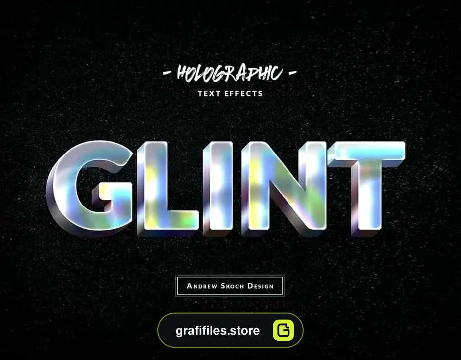 افکت متن هولوکروم Holochrome Text Effects