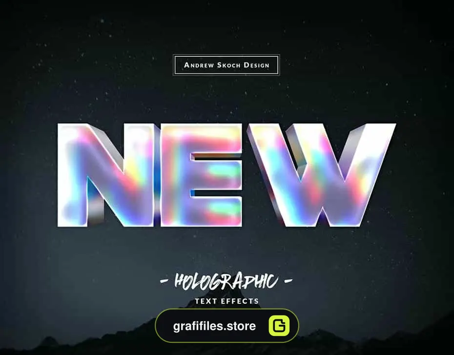 افکت متن هولوکروم Holochrome Text Effects