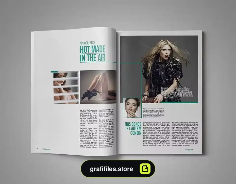 قالب ایندیزاین مجله InDesign Magazine Template 32 - 5