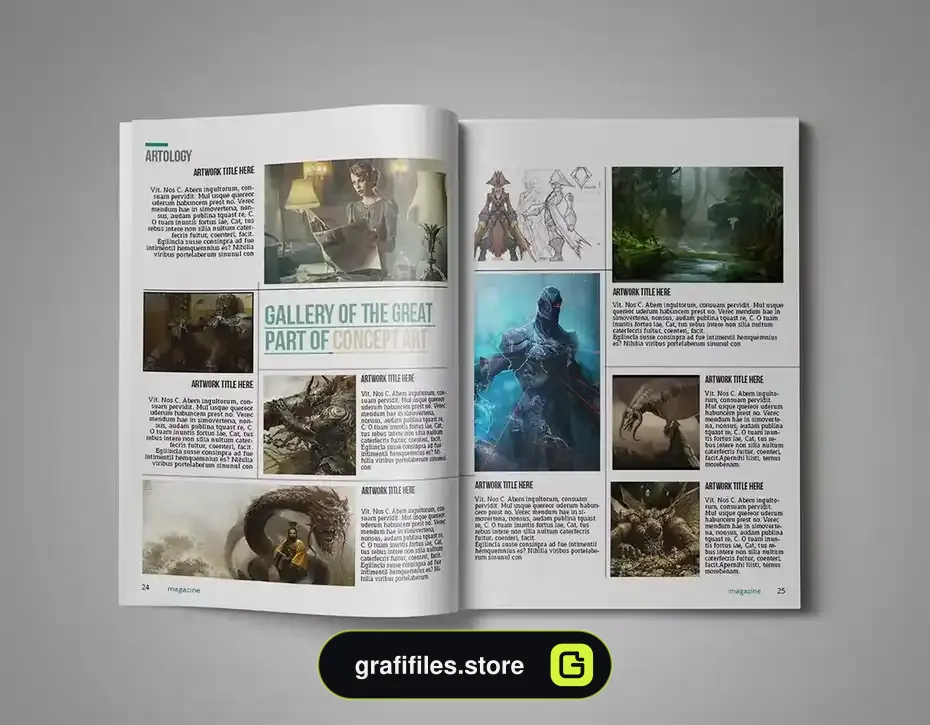 قالب ایندیزاین مجله InDesign Magazine Template 32 - 9