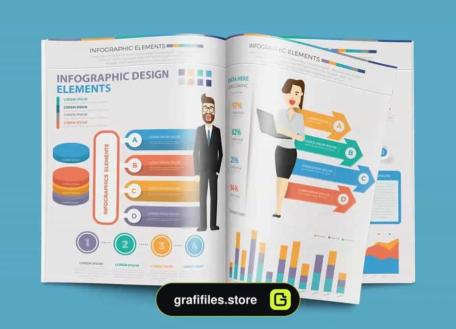 وکتور اینفوگرافیک Infographic Element Design