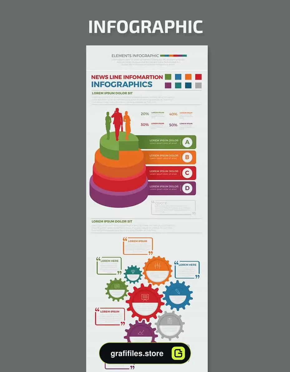 وکتور اینفوگرافیک Infographic Set Design