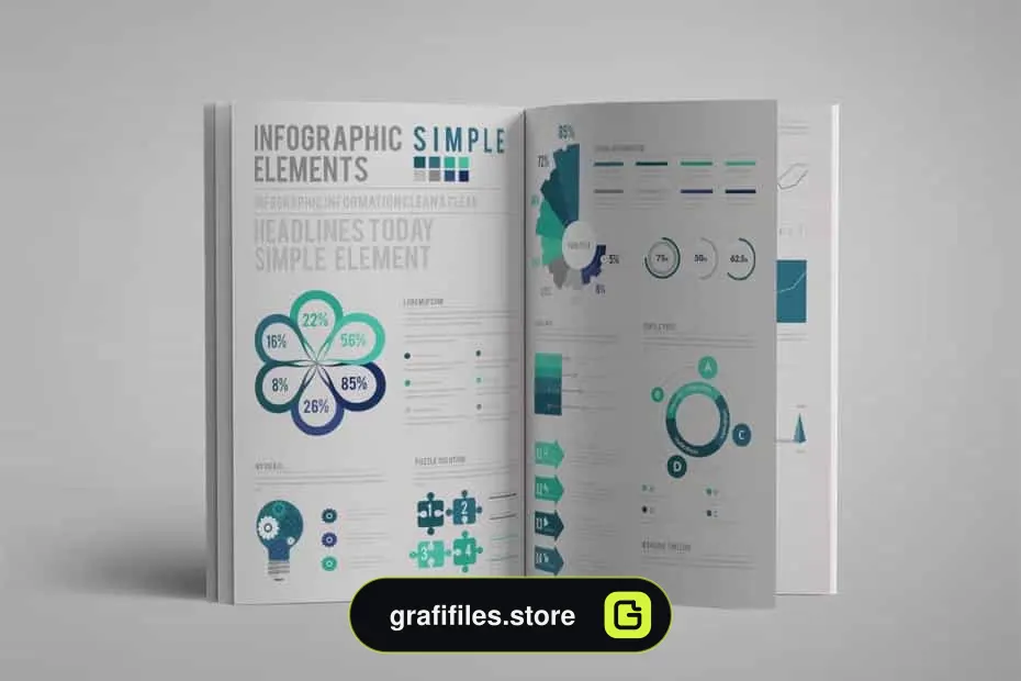 وکتور اینفوگرافیک ساده Infographic Simple