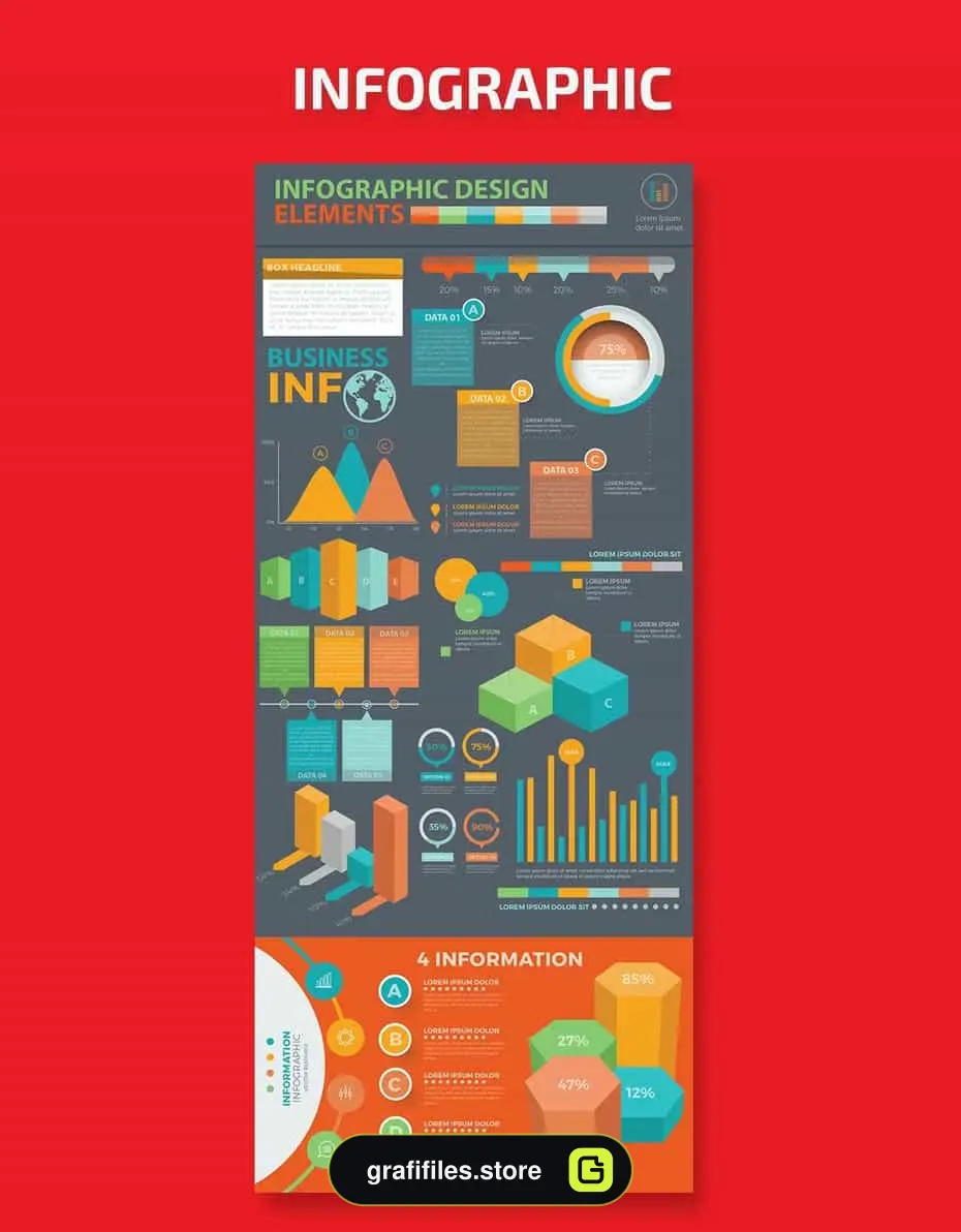 وکتور اینفوگرافیک Infographic Template Design