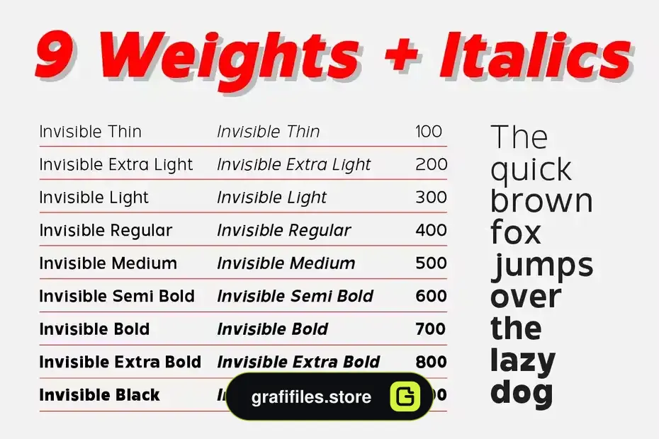 فونت انگلیسی Invisible - Sans Serif Font Family - 5