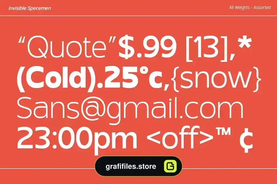 فونت انگلیسی Invisible - Sans Serif Font Family - 7
