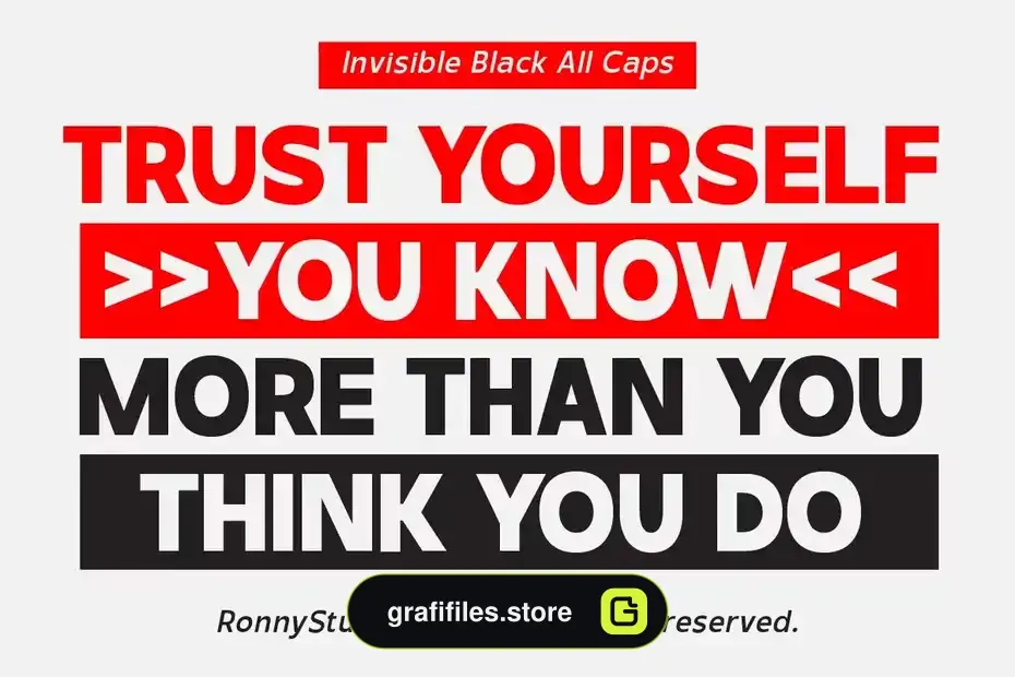 فونت انگلیسی Invisible - Sans Serif Font Family - 15