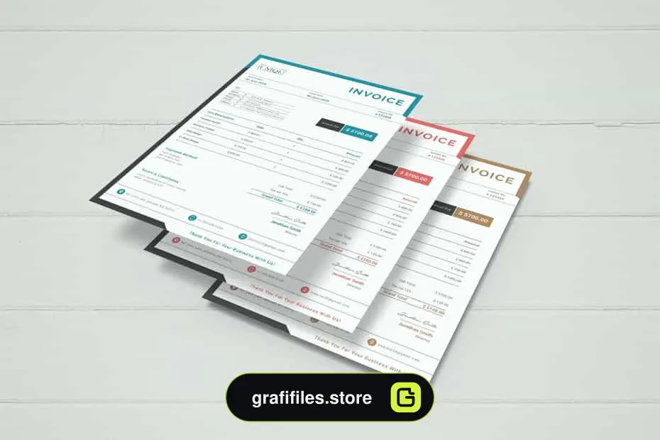 قالب آماده ورد صورت حساب Invoice Template for Word