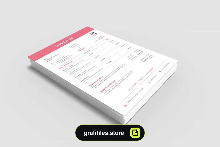 قالب آماده ورد صورتحساب Invoice Word Template