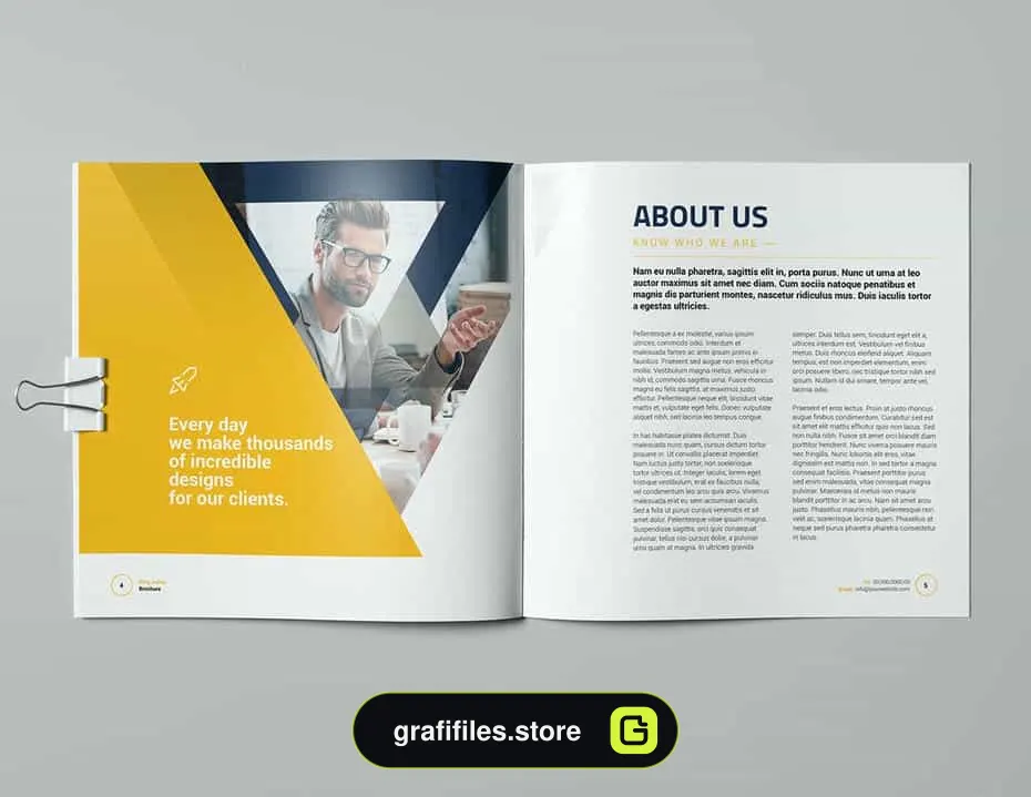 قالب ایندیزاین بروشور King Julian Brochure - Square
