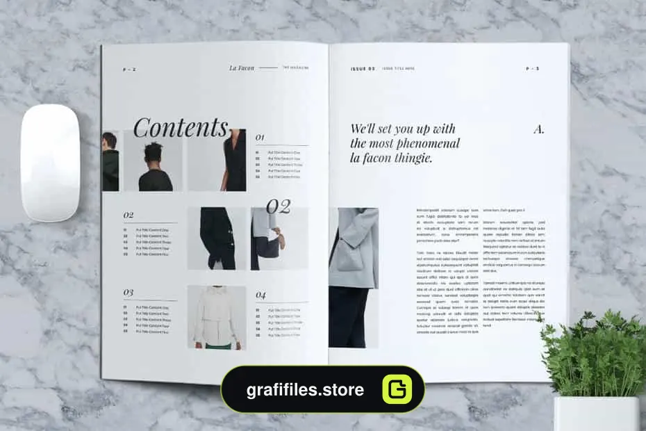 قالب ایندیزاین مجله مد و فشن La Facon Fashion Magazine