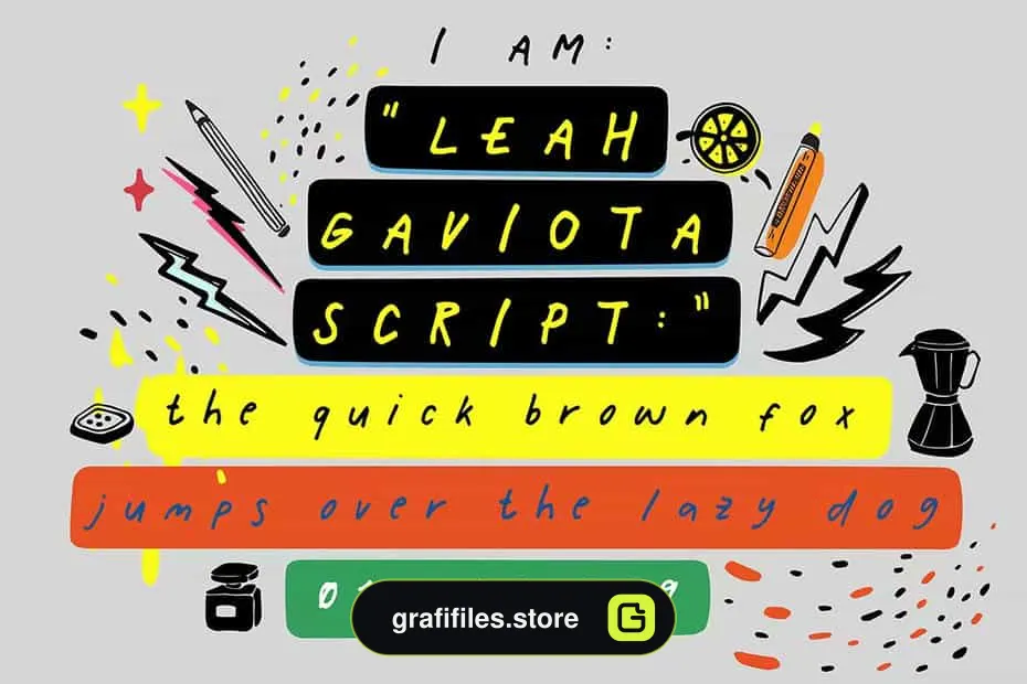 فونت انگلیسی Leah Gaviota