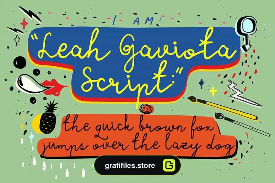 فونت انگلیسی Leah Gaviota