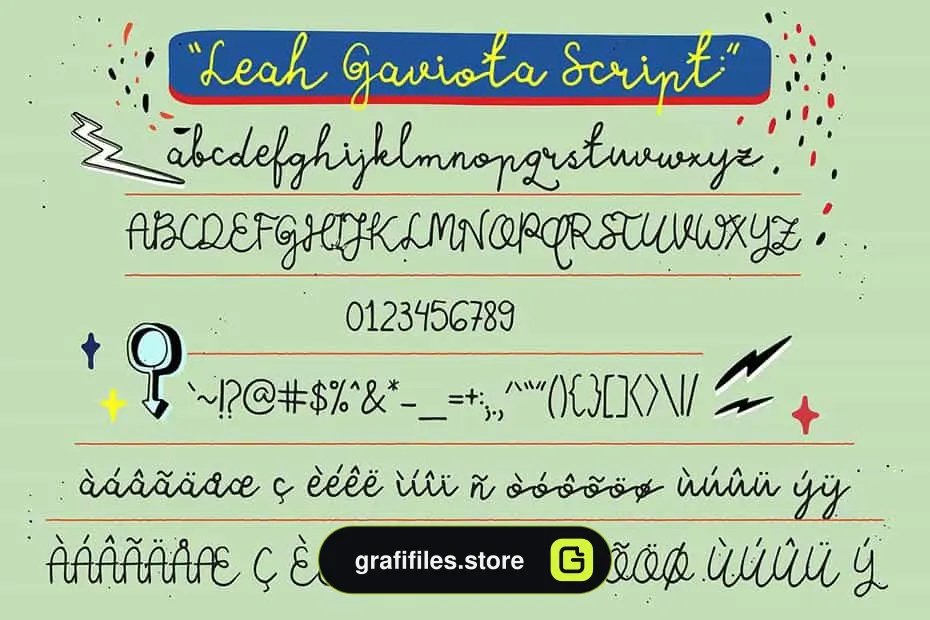 فونت انگلیسی Leah Gaviota