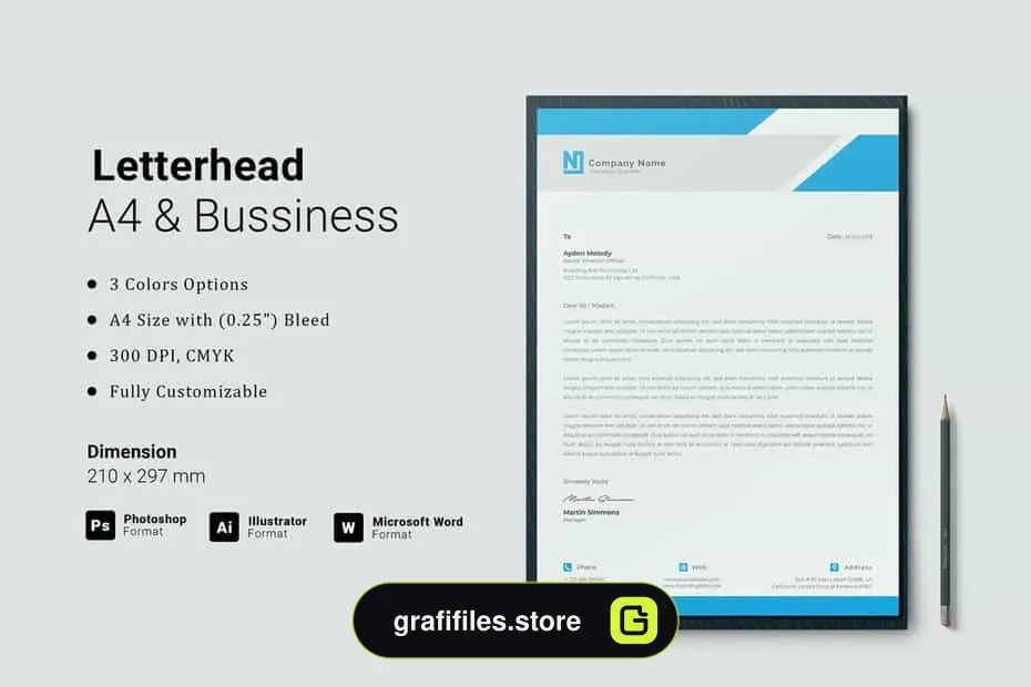 دانلود قالب آماده ورد سربرگ Letterhead for Microsoft Word - 3 قالب آماده ورد سربرگ Letterhead for Microsoft Word - 2