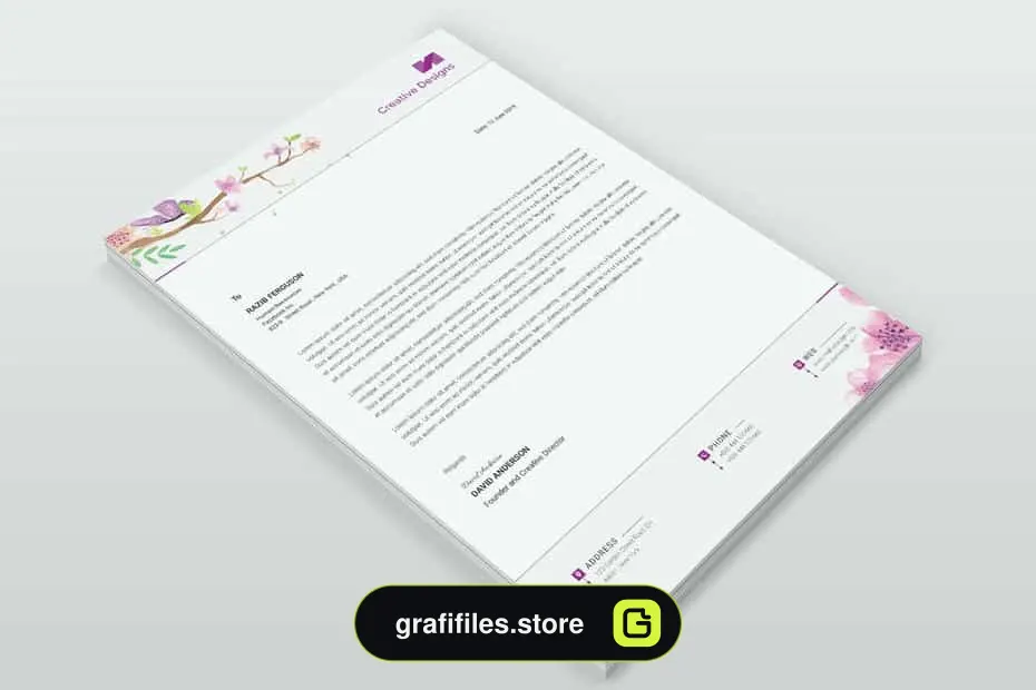 قالب آماده ورد سربرگ Letterhead for Microsoft Word 2 - 2