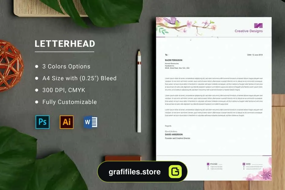 قالب آماده ورد سربرگ Letterhead for Microsoft Word 2 - 6