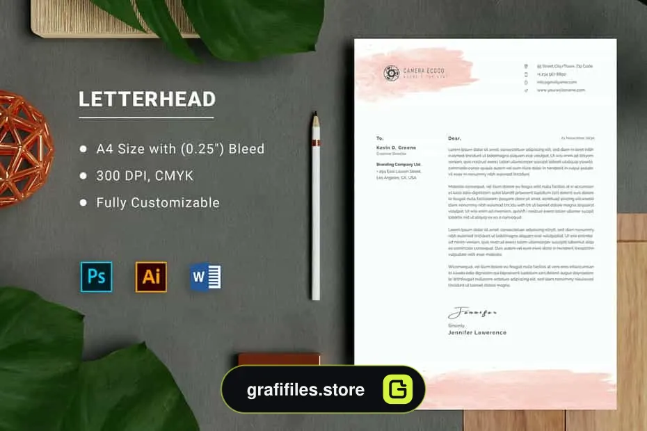 قالب آماده ورد سربرگ Letterhead Microsoft Word