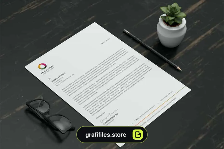 قالب آماده ورد سربرگ Letterhead Word Template - 2