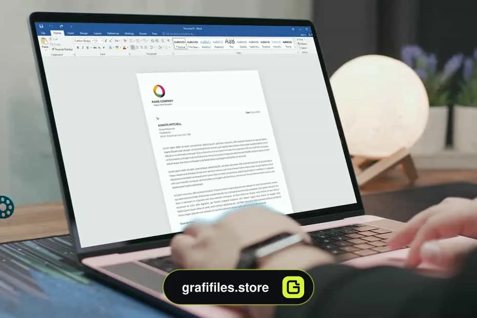 قالب آماده ورد سربرگ Letterhead Word Template - 4